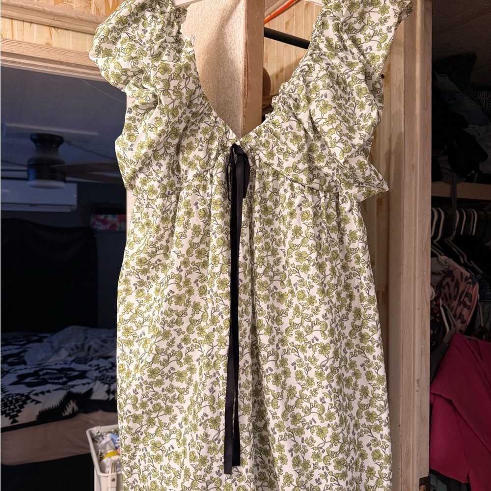 Cottage core off-shoulder short dress